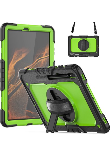 Samsung Galaxy Tab S8+ 12.4 Inç SM-X800 Için Silikon + Pc Kılıfı (Yurt Dışından)