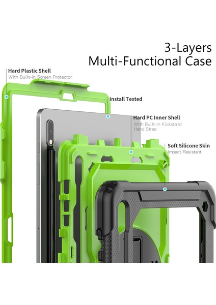 Samsung Galaxy Tab S8+ 12.4 Inç SM-X800 Için Silikon + Pc Kılıfı (Yurt Dışından) fiyatları