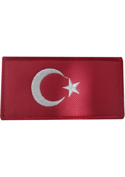 Bayrak Nakış Patch - Peç 10 cm x 4,5 cm Lacivert