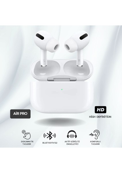 Air Pro Ios Android Uyumlu Nesil Bluetooth Kulaklık Premium Seri Kulak Içi Kablosuz Kulaklık