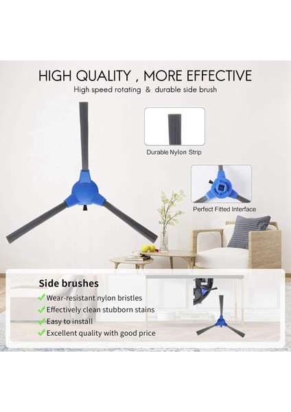 Yedek Parçalar Uyumlu Robovac 11S, 30, 30C T2120 15C, Aksesuarlar 16 Yan Fırça (Yurt Dışından) modelleri