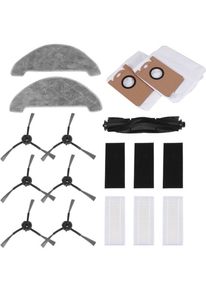 Toz Torbası, Toz Torbaları Toplama Paspasları Yan Fırçalar Ana Fırça Rulo Çanta Aksesuarları S9 Robot Süpürge Için Parçalar, Gri ve Siyah (Yurt Dışından)