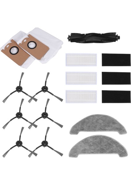Toz Torbası, Toz Torbaları Toplama Paspasları Yan Fırçalar Ana Fırça Rulo Çanta Aksesuarları S9 Robot Süpürge Için Parçalar, Gri ve Siyah (Yurt Dışından) fiyatları