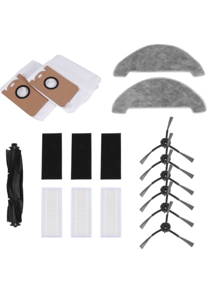 Toz Torbası, Toz Torbaları Toplama Paspasları Yan Fırçalar Ana Fırça Rulo Çanta Aksesuarları S9 Robot Süpürge Için Parçalar, Gri ve Siyah (Yurt Dışından) modelleri