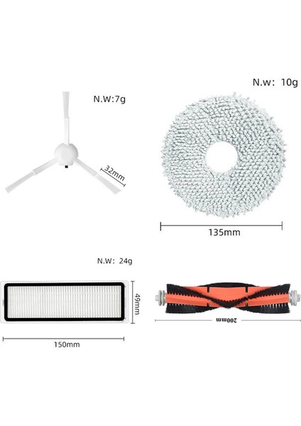Vakumlu Süpürge Parçaları, Omni Robot X10+ L10S Ultra/ S10 Pro Ana/yan Fırça Hepa Filtre Paspas Bezi Toz Torbası Parçaları, Gösterildiği Gibi (Yurt Dışından) modelleri