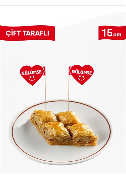 Kalp Içi Gülümse Yazılı Servis Kürdanı fiyatları
