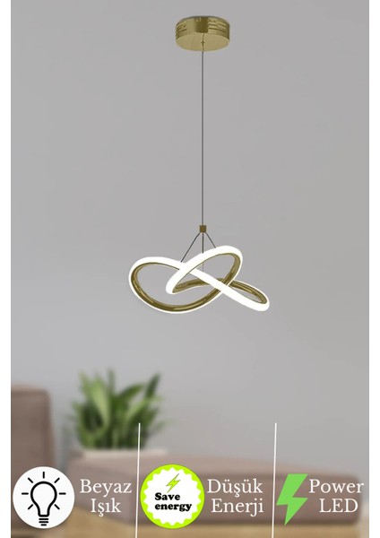 Bonna Modern Sarkıt Power LED Avize Beyaz Işık - Eskitme Kasa