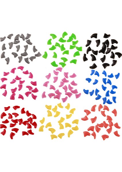 Gül Kırmızı Stili M Beden Yeni Moda Renkli Kedi Tırnak Kapakları Yumuşak Kedi Pençe Yumuşak Pawlot Ücretsiz Yapıştırıcı Glue ile Boyut Xs S M L Hediye Için Evcil Hayvan (Yurt Dışından) fırsatları