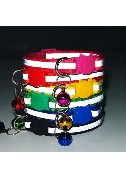 C-Yeşil-Siyah Stili Yansımalı Kedi Emniyet Toka Tasma Ayarlanabilir Kişiselleştirilmiş Kimlik Ücretsiz Gravür Naylon Yavru Kediler Kolye (Yurt Dışından) fırsatları