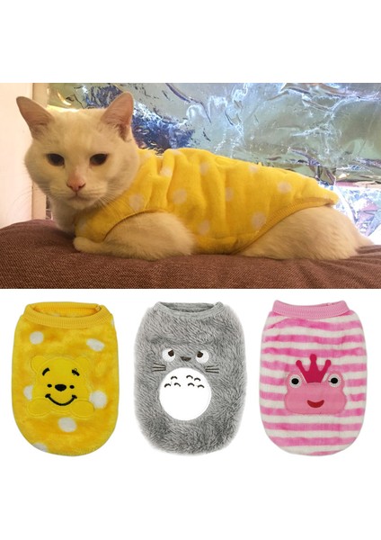 No.15 Tarzı S Beden Kediler Için Sonbahar Kış Sıcak Kedi Kıyafetleri Sphynx Yumuşak Polar Yavru Kedi Ceket Montlar Sevimli Karikatür Kedi Kostümleri Evcil Hayvanlar Giysileri (Yurt Dışından) fiyatları