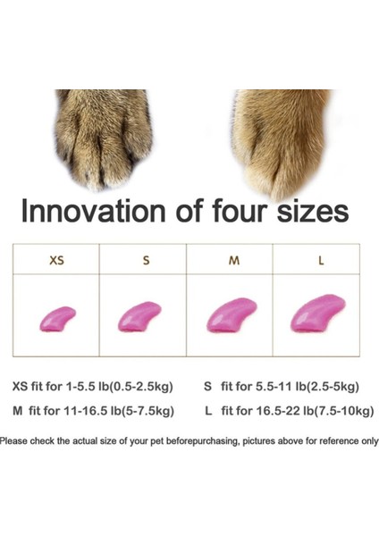 Sarı Stil S 2,5 Ila 5 kg Kediler Nicrew Yumuşak Silikon Kedi Tırnak Kapakları Renkli Kedi Pati Pençe Evcil Hayvan Tırnak Koruyucu Kedi Tırnak Koruması Kedi Bakım Malzemeleri (Yurt Dışından) indirimleri