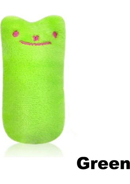 Parlak Yeşil Stil Kediler Için Cazip Oyuncak Kedi Ürünleri Sevimli Kedi Oyuncakları Diş Gıcırdatma Için Kedi Tüyü Oyuncak Kedi Peluş Baş Parmak Yastık Pet Aksesuarları (Yurt Dışından)