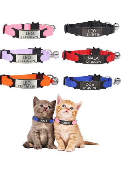 Mavi Şerit Stili S Beden Kişiselleştirilmiş Kimlik Ücretsiz Gravür Kedi Tasma Güvenlik Kırılabilir Küçük Köpek Şirin Naylon Ayarlanabilir Yavru Kediler Kolye (Yurt Dışından) indirimleri