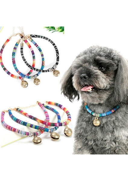 Haki Stili M Beden Ayarlanabilir Evcil Hayvan Tasma Kedi Tasmaları ve Kayışları Kediler Ürünleri Için Pet Vintage Köpek Tasma ile Çan Toka Aksesuarları (Yurt Dışından) modelleri