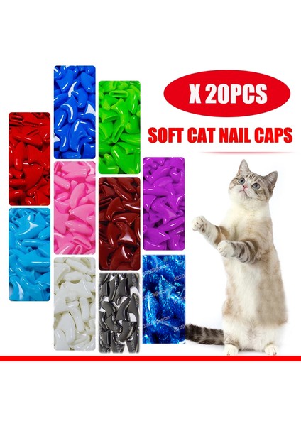 Yeşil Parıltı Stili Xs Beden Yeni Moda Renkli Kedi Tırnak Kılıfları Yumuşak Kedi Pençe Yumuşak Pawlot Ücretsiz Yapıştırıcı Tutkal ile Boyut Xs S M L Evcil Hayvan Hediyesi (Yurt Dışından)