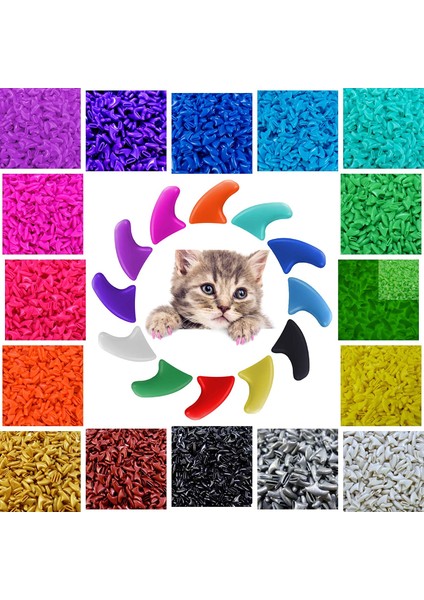 Gül Kırmızı Stili M Beden Yeni Moda Renkli Kediköpek Tırnak Kapakları Yumuşak Kedi Köpek Pençe Yumuşak Pawlot Ücretsiz Yapıştırıcı Tutkal ile Boyut Xs S M L Hediye Için Pet (Yurt Dışından)