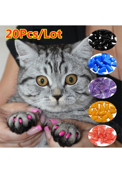 Gül Kırmızı Stili L Beden Yeni Moda Renkli Kedi Tırnak Kapakları Yumuşak Kedi Pençe Yumuşak Pawlot Ücretsiz Yapışkan Tutkal ile Boyut Xs S M L Hediye Için Evcil Hayvan (Yurt Dışından)