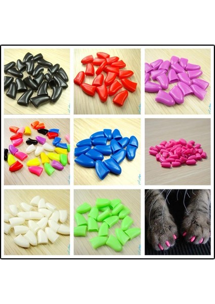 Kırmızı Stil S Beden Yeni Moda Renkli Kedi Tırnak Kılıfları Yumuşak Kedi Pençe Yumuşak Pawlot Ücretsiz Yapıştırıcı Glue Boyut Xs S M L Hediye Için Evcil Hayvan (Yurt Dışından) fırsatları