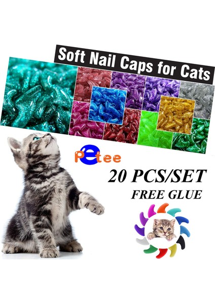 Açık Pembe Tarzı Xs Beden Yeni Moda Renkli Kediköpek Tırnak Kapakları Yumuşak Kedi Köpek Pençe Yumuşak Pawlot Ücretsiz Yapıştırıcı Tutkal ile Boyut Xs S M L Hediye Için Pet (Yurt Dışından)