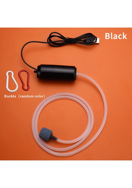 Siyah Stil Taşınabilir Akvaryum Oksijen Hava Pompası Balık Tankı USB Sessiz Hava Kompresörü Aeratör (Yurt Dışından)