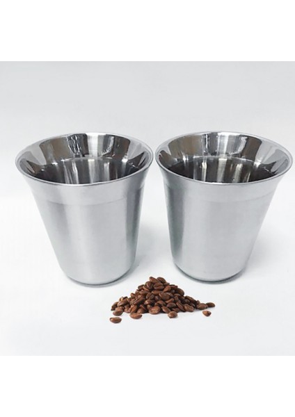 Büyük Göbek Kupası Stili S Beden Nespresso Kapsül Pixie Espresso Çift Katmanlı Paslanmaz Çelik Termos Kupa Soğuk Su Bira Kupası Çift Kahve Süt Çay Bardağı (Yurt Dışından) indirimleri
