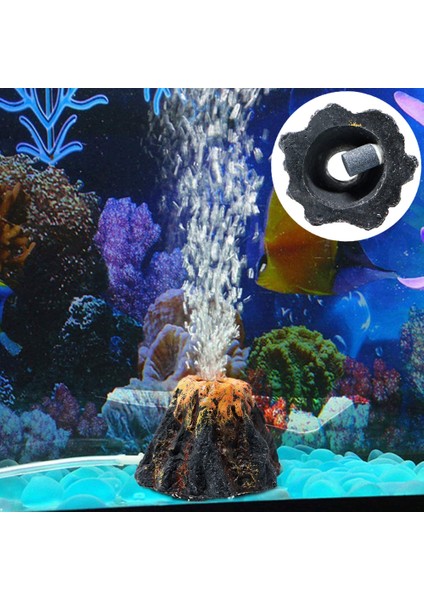 Resim Stili Olarak Volkan Şekilli Akvaryum Hava Taşı Baloncuk Oluşturucu Gerçekçi Volkan Balık Tankı Oksijen Pompası Aksesuarları Akvaryum Peyzaj Dekorasyon Süsü (Yurt Dışından) fiyatları