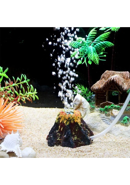 Resim Stili Olarak Volkan Şekilli Akvaryum Hava Taşı Baloncuk Oluşturucu Gerçekçi Volkan Balık Tankı Oksijen Pompası Aksesuarları Akvaryum Peyzaj Dekorasyon Süsü (Yurt Dışından) modelleri