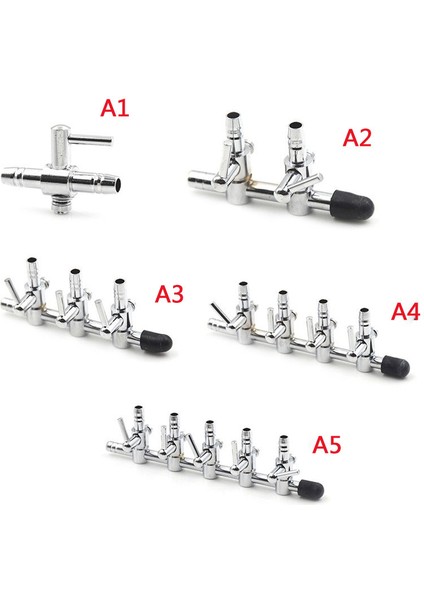 No.1 Tarzı 4 Yol Akvaryum Hava Bölücü Valf Balık Tankı Hava Pompası Akış Bölücü Dağıtıcı Pompası Valfi Musluk Kolu Kontrol Anahtarı Valfi (Yurt Dışından)