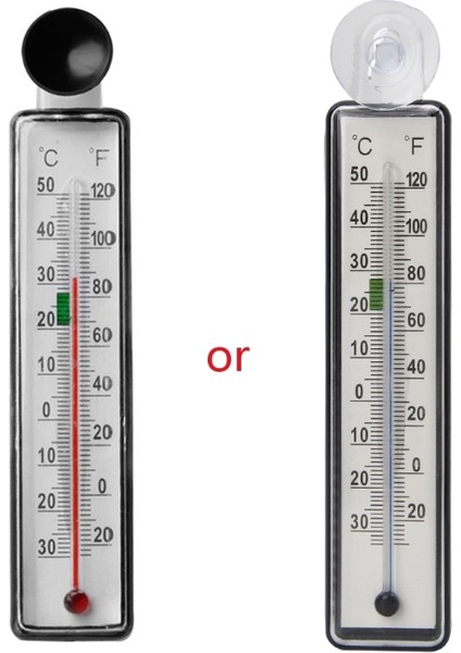 Rastgele Stil 14,5X2.8X1CM Akvaryum Balık Tankı Termometre Cam Ölçer Su Sıcaklık Göstergesi Emme Kupası R9JF (Yurt Dışından)