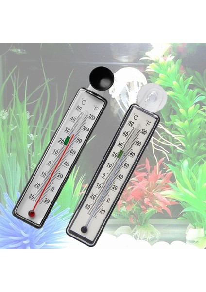 Rastgele Stil 14,5X2.8X1CM Akvaryum Balık Tankı Termometre Cam Ölçer Su Sıcaklık Göstergesi Emme Kupası R9JF (Yurt Dışından) fiyatları