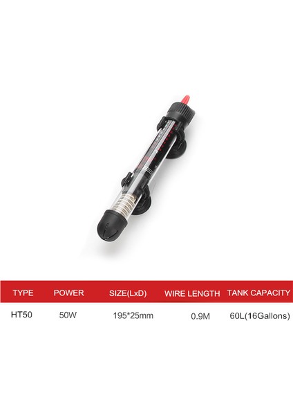 50W Tarzı Ab Fişi 220V Akvaryum Isıtıcı Ayarlanabilir Sıcaklık Termostat Isıtıcı Çubuğu Daldırılabilir Akvaryum Balık Tankı Su Isıtıcısı (Yurt Dışından)