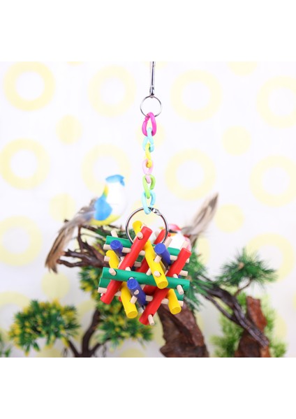 No.10 Tarzı Muhabbet Kuşu Oyuncakları Muhabbet Kuşu Isırma Salıncak Oyuncaklar Renkli Ahşap Çubuk Kuş Oyuncakları Kafes Asma Süs Evcil Kuş Malzemeleri (Yurt Dışından) indirimleri