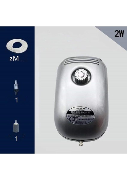 Aco 9601-2 Stili Haılea Aco Yeni Ultra Sessiz Ayarlanabilir Akvaryum Hava Pompası Balık Tankı Oksijen Hava Pompası Akvaryum Aksesuarları (Yurt Dışından)