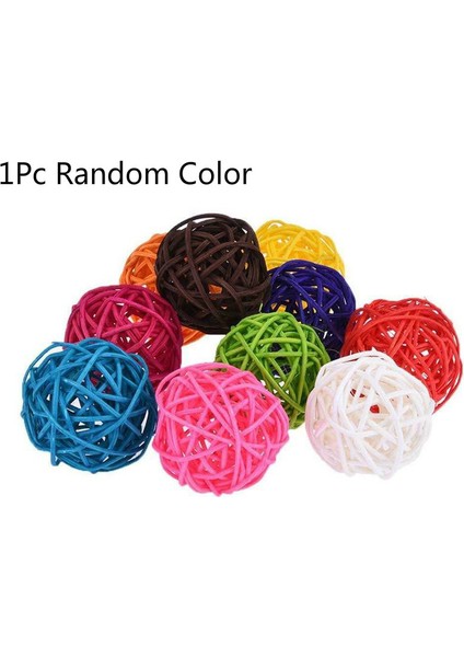 1 Adet Rastgele Renk Stili Kuş Oyuncakları Renkli Hasır Toplar Papağan Oyuncakları Isırma ve Kemirme Oyuncakları Kuş Kafesi Aksesuarları Için Etkileşimli Oyuncaklar (Yurt Dışından)