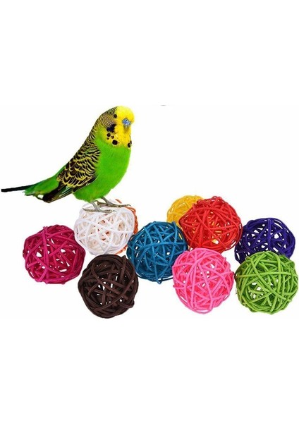 1 Adet Rastgele Renk Stili Kuş Oyuncakları Renkli Hasır Toplar Papağan Oyuncakları Isırma ve Kemirme Oyuncakları Kuş Kafesi Aksesuarları Için Etkileşimli Oyuncaklar (Yurt Dışından) fiyatları