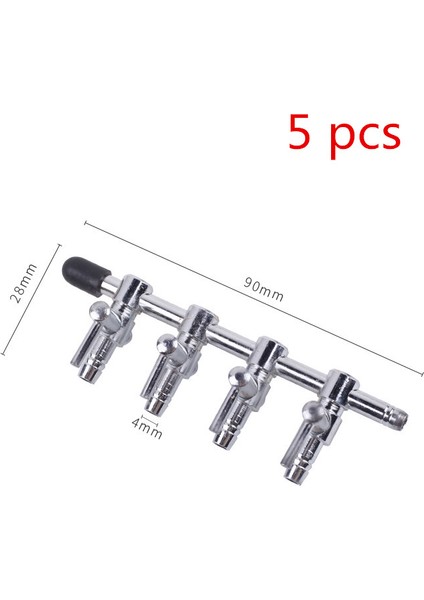 AD04 Stili 1 Paket Paslanmaz Çelik Akvaryum Balık Tankı Ayar Hava Hattı Boru Hacmi Akış Kontrol Vanaları Aksesuarları (Yurt Dışından)