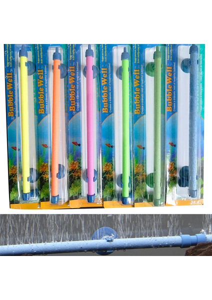 Mavi Stil 7 Inç (19,5 Cm) 6 Boyutlu 6 Renkli Balık Tankı Akvaryum Hava Taşı Balon Duvarı Havalandırma Tüpü Oksijen Pompası Difüzör Yüksek Verimlilik (Yurt Dışından) fiyatları