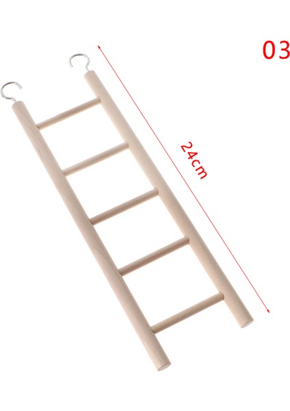 3-24 cm Stili Yazın Kuş Oyuncak Ahşap Merdiven Salıncak Tırmalama Tırmanma Merdiven Kafes Hamster Papağan Oyuncakları Asılı Evcil Hayvan Malzemeleri (Yurt Dışından)