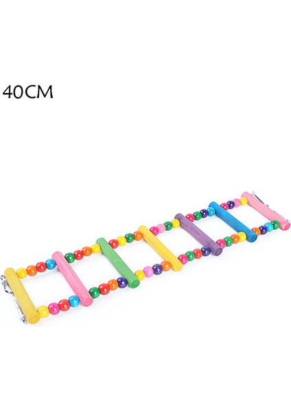 40CM Tarzı Kafes Dekorasyonu Için Kuş Oyuncak Malzemeleri Salıncak Papağan Hamak Merdiven Hamster Tırmanma Asılı Çan Çiğneme Kafes Dekorasyonu (Yurt Dışından)