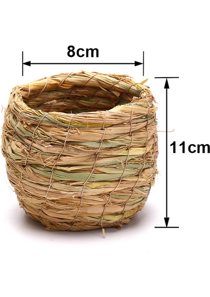 8cm x 11CM Stili Kuş Yuvası Yumurtlama Yuvası Yumurta Evi Kuş Kafesi Kuş Evi El Yapımı Örme Hasır Papağan Muhabbet Kuşu Muhabbet Kuşu Güvercin Güvercin Yuvası (Yurt Dışından)