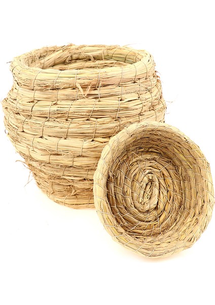 8cm x 11CM Stili Kuş Yuvası Yumurtlama Yuvası Yumurta Evi Kuş Kafesi Kuş Evi El Yapımı Örme Hasır Papağan Muhabbet Kuşu Muhabbet Kuşu Güvercin Güvercin Yuvası (Yurt Dışından)