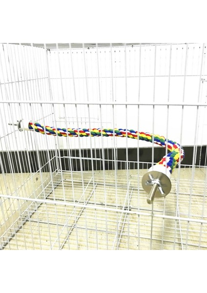60CM Tarzı Renkli Pamuk Ipi Pet Papağan Kuş Oyuncakları Tünek Kafes Aksesuarları Rahat Tünek Bungee Kuş Oyuncak Kuşlar Aksesuarları (Yurt Dışından) fırsatları