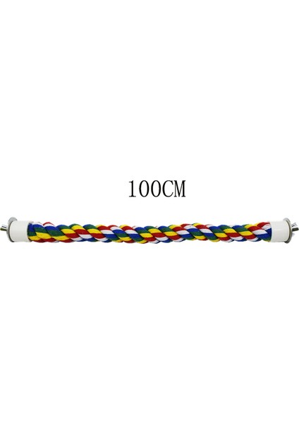100CM Tarzı Renkli Halat Papağan Kuş Oyuncakları Oturak Çubuğu Kuş Kafesi Standı Spiral Tüy Takviyesi Kuş Standı Muhabbet Kuşu (Yurt Dışından)
