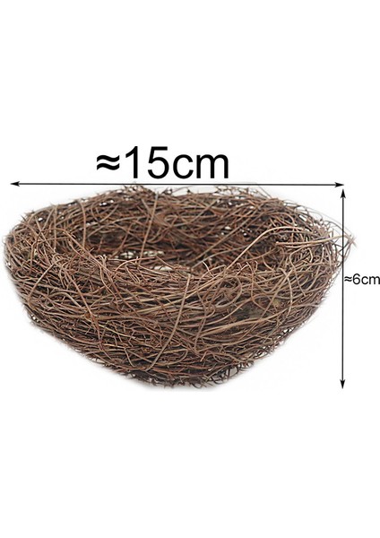 15CM Tarzı Kuş Yuvası Orman Kuş Yuvası Vintage Kuş Kulu Bird Hatching Dekorasyon Prop Kuş Yuvası Kuş Kafesi Incübatör Ağaç Sarmaşıklı Örme (Yurt Dışından)
