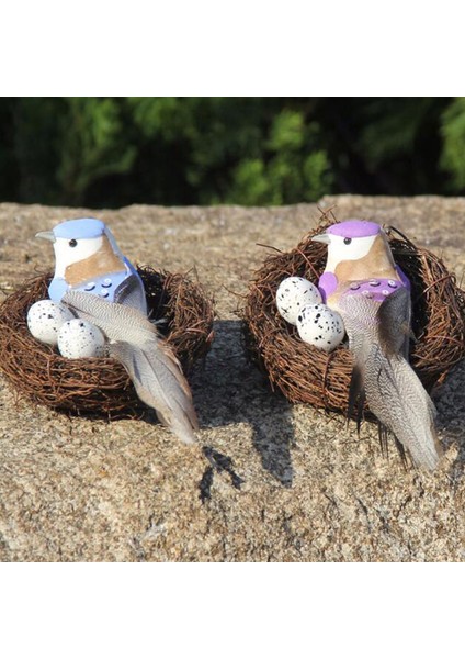 15CM Tarzı Kuş Yuvası Orman Kuş Yuvası Vintage Kuş Kulu Bird Hatching Dekorasyon Prop Kuş Yuvası Kuş Kafesi Incübatör Ağaç Sarmaşıklı Örme (Yurt Dışından)