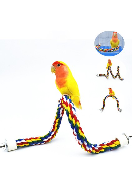 30CM Tarzı Renkli Halat Papağan Kuş Oyuncakları Oturak Çubuğu Kuş Kafesi Standı Spiral Tüy Takviyesi Kuş Standı Muhabbet Kuşu (Yurt Dışından) fiyatları
