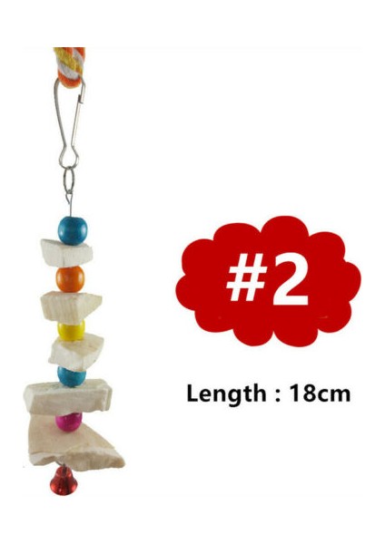 No.2 Tarzı Muhabbet Kuşu Ağız Bakım Oyuncağı Diş Taşı Asma Ip Çiğneme Oyuncağı Rastgele Renk 1 Adet (Yurt Dışından)