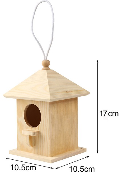 17X10.5X10.5CM Stili Ağaç Kuş Yuvaları Açık Hava Emme Kupası Görünür Kuş Evi Bahçe Pencere Kuş Evi Vahşi Kuşlar Yiyecek Dağıtıcı Besin Konteyner Evi (Yurt Dışından)