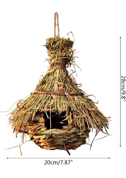 No.2 Tarzı Kuş Kafesi Yuvada Yatış Doğal Çim Yumurta Kafesi Kuş Evi Açık Dekoratif Örme Asılı Papağan Yuvası Evcil Hayvan Yatak Odası (Yurt Dışından)