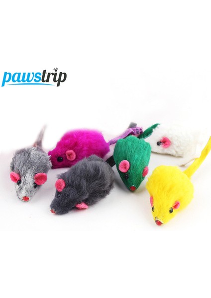 Tüy Değiştirme Stili Pawstrip Tavşan Kürkü Sahte Fare Pet Kedi Oyuncakları Tüy Gökkuşağı Top Oyuncak Kediler Kedinler Için Eğlenceli Oyuncağı (Yurt Dışından) fiyatları